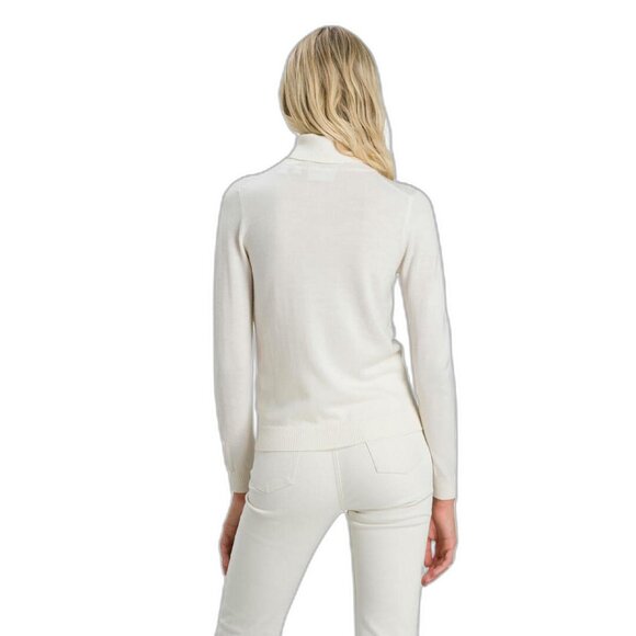NEW Rossignol Made in Italy turtleneck Sweater 100% Merino Wool !!! white 6S3 - Picture 5 of 14